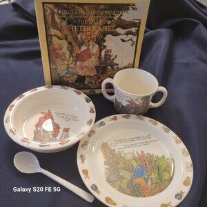 The Tale of Peter Rabbit 4 Piece Child Dinnerware Set